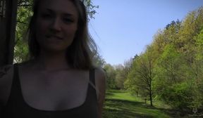 Forester fucks hot girl in the forest - Fiona Fuchs POV