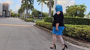 Caught! I almost got caught jerking off and peeing in public with my curvy ass & big tits
