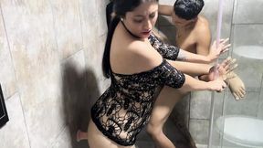 Hot GF gets pounded and milked in steamy threesome