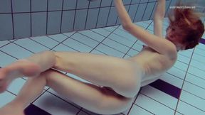 Tight dress hides Nastya's tiny snatch