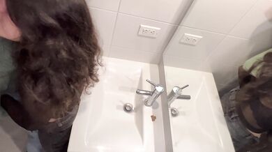 Scarlett Chanel Gushing Lesbian Tribbing Party Bathroom Fuck