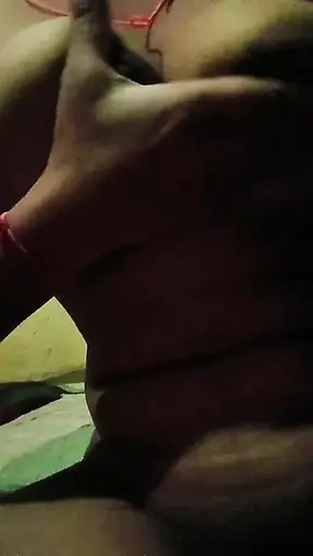 Indian GF plays with fingers while sucking cock