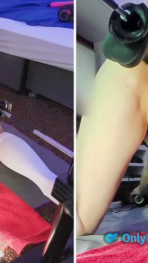 Huge 12 inch big black dildo drilling MILF Essex Girl Lisa's ass   Clip 1