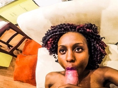 Curly Hair African Will Suck White Dick