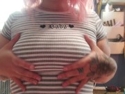 ONLYFANS* Chubby goth bouncing her titties