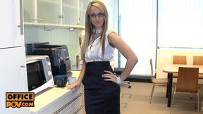 ”POV - POV blowjob on your first day from Aleska Diamond”