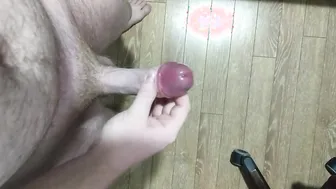 Amateur Guy Strokes His Hard Cock and Shoots a Big Load