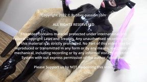 latex rubber boot domination mistress sub