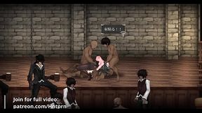 [Gallery] Bunny girl suit gangbang on stage Hentai Game