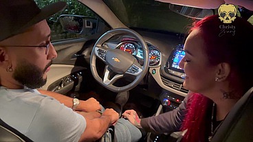 My friend and I played with my boss's cock in his car