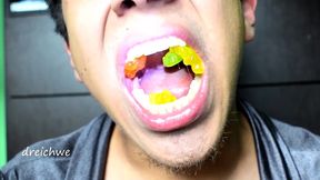 eating gummy bears