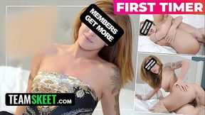 Tight Little Blonde Finally Let Me Cover Her Perfect Natural Tits with Cum ~ Guess the Model