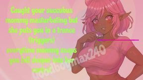 [F4M] Caught succubus mommy masturbating with clit sucker - satisfyer pro - masturbation audio, moaning, triggers