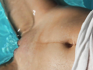 ”Naked Sexy Babe Ketrin Shows Her Wet Snatch While Swimming In A Pool!”