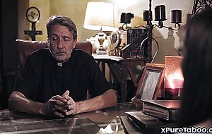 Evil priest takes advantage of busty babe Gia Paige