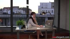 Elegant euro beauty assfucked by black dong
