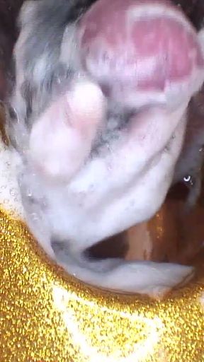 Pretty jJapanese nuru massage girl gets squirted on by two horny guys   Clip 1