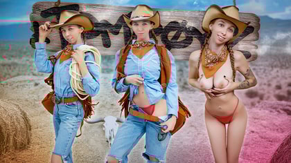 Young Cowgirl Surely Knows How to Ride