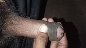 Desi style hardcore handjob in bedroom standing position