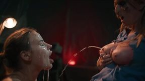 Obscure horror porn - monster girl with three titties and young beauty have a wild threesome with a hospital patient