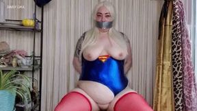 BBW Supergirl Bound & Made to Cum Twice MOV