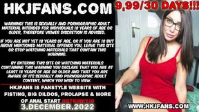 Hot Kinky Jo ultra stretchable anal&#x1F44C; with massive red dildo from Mr Hankey & butt&#x1F351; prolapse fun