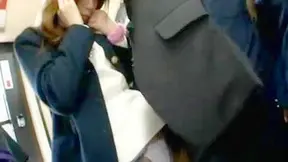 Public Pussy Exposure – Strangers Spread Her Legs Under the Dress