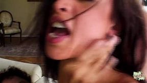 Petite Asian Cutie gets double fucked hard and eats pussy