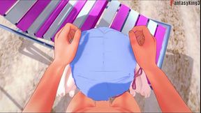 rem fucking pov on the beach - red pov - re: zero - full & pov on sheer & ptrn: fantasyking3