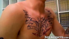 ”Tattoed twinks Chris Porter & Patrick Kennedy pissing & assfucking pounding”