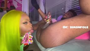 Black sexy shemale rims deep throat huge BBC until cumshot in mouth