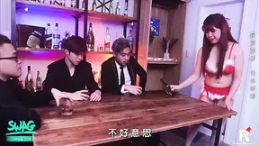 Merry Xmas! Three slutty Asian sluts get gangbanged at the club