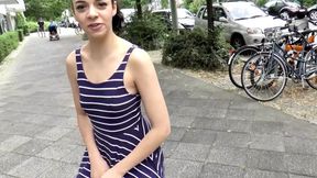 Unsuspecting Women Are Persuaded to Have Caravan Sex on the Street. Horny Fuck and Blowjob