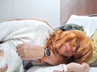 Aged chap screw mouth and anal of redhead teen