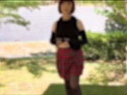 【女装】昼間の公園でちょっと露出をしてみた。