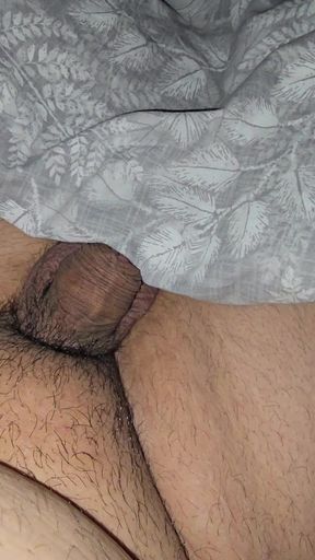 Step son in bed naked waiting for step mom handjob his dick in erection