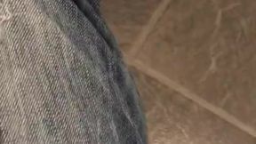Teen boy pees his jeans twice in a row