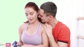 Red-haired babe analyzed & facialized by lustful partner