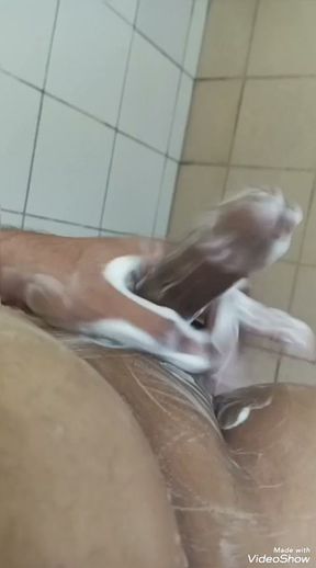 Dick shower,penis handjob