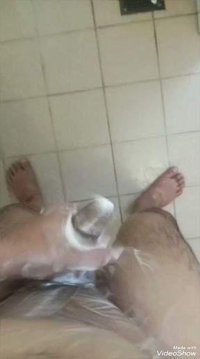 Dick shower,penis handjob