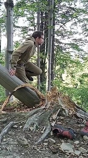 Hardcore Outdoor: Rough Handjob in Fresh Air