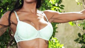 ”Lucky guy gets to fuck Natassia Dreams in the garden”