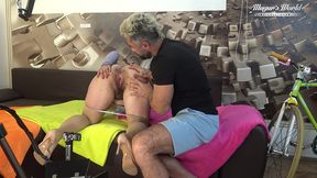 behind the scenes of hot sex with hairy christina santes & mugur