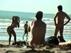 Str8 big dick on beach