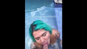 Blowjob Splashdown: Public Pool Frenzy - Leaked Cum in Lap Swim Show