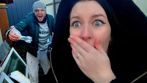 Girl blogger fucks a hobo man for likes