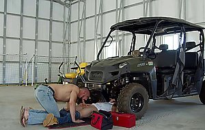 I was fixing my car when someone fucked my deep ass just in my garage