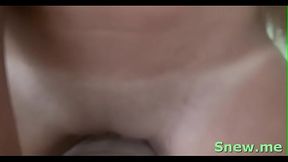 Slutty blonde chick Indica Reign cums on camera