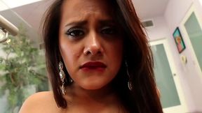 lingerie wearing latina selma sins swallows a load after sex