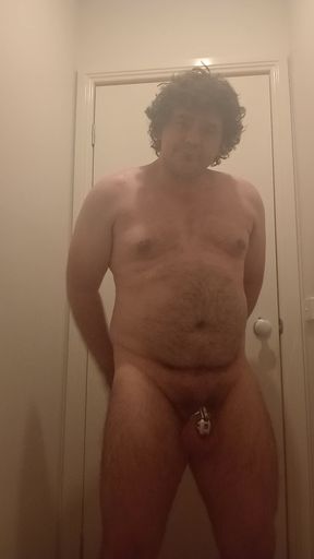 Showing off my new chastity